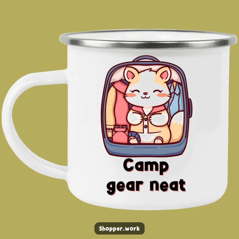 Funny Organized Traveler Camping Mug: Animal Packing Garment Bag