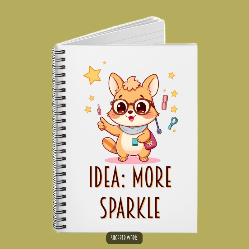 Funny Accessory Enthusiast Notebook: Journal Animal Pointing at Sparkles